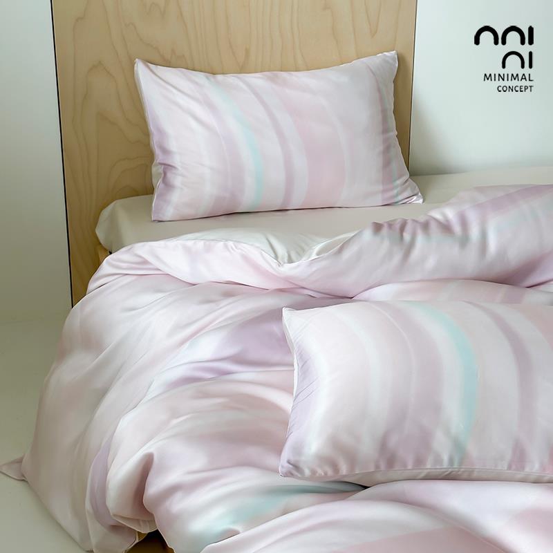 Minimal粉色太妃糖｜兰精天丝四件套床上60支冰丝被套床单夏季风