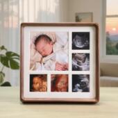 实木榫卯相框摆台高级感diy定制打印宝宝B超照片情侣婚纱照画框