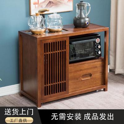 移动茶柜烧水壶一体茶水柜客厅泡茶台新中式烧茶柜架置物架小茶车