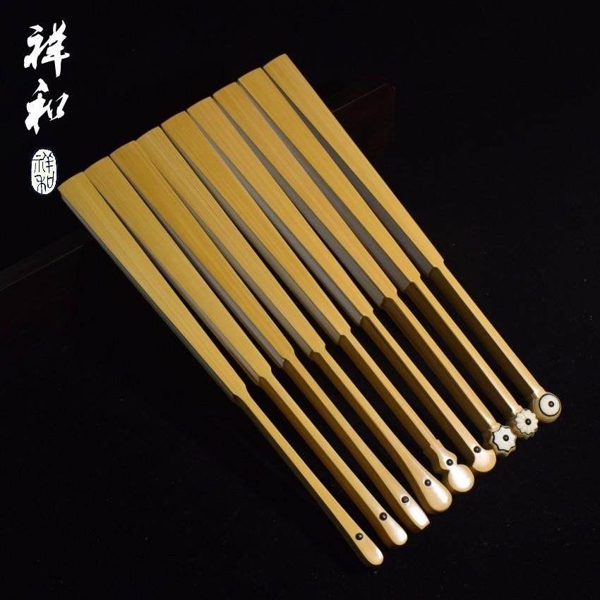 祥和扇坊老玉竹古方水滴葫芦和尚头文玩折扇水磨纯手工贴梁刮棱宓,居家日用,淘宝优惠券,粉丝福利购,淘宝优惠卷