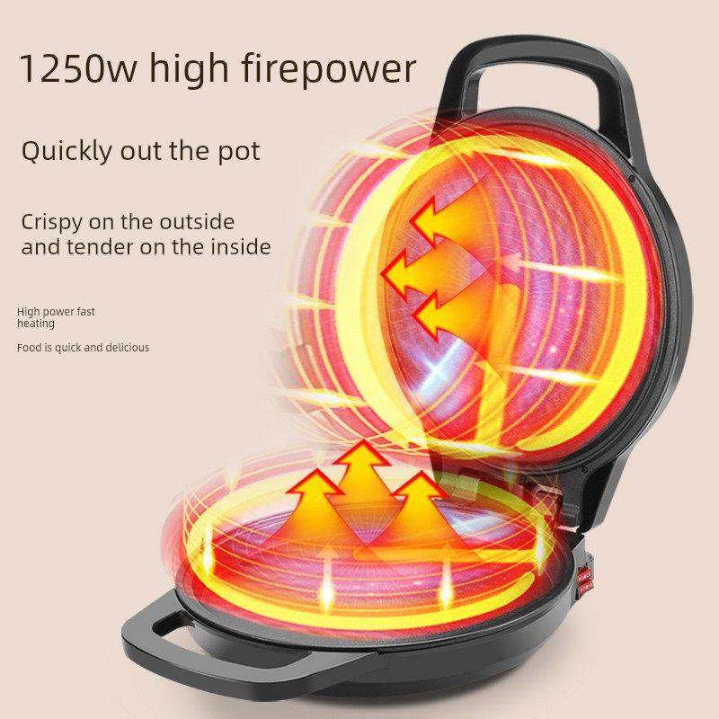 正品电烧饼锅家用双面加热烧饼机自动断电加深放大烧饼锅电烧饼摊