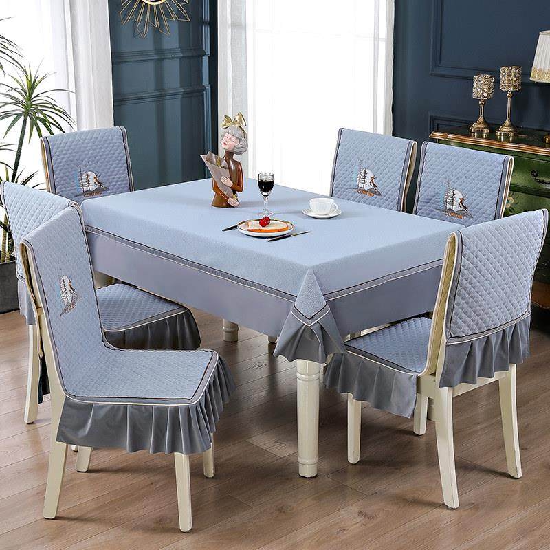 布艺餐桌布一体椅套椅垫套装家用椅子套罩桌布纯色现代简约坐垫套,居家布艺,桌布,淘宝优惠券,粉丝福利购,淘宝优惠卷