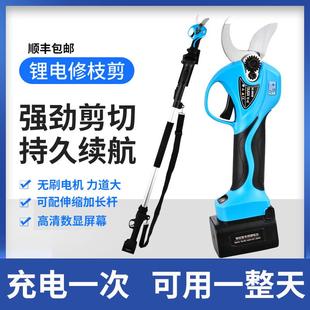 电剪子果树园林剪枝粗枝专用锂电修枝剪树枝电动剪刀剪枝机 充电式