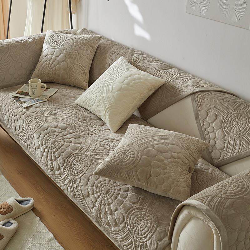 厚毛绒沙发垫冬季防滑简单现代垫通用覆盖2024新靠背毛巾覆盖布,居家布艺,沙发垫,淘宝优惠券,粉丝福利购,淘宝优惠卷
