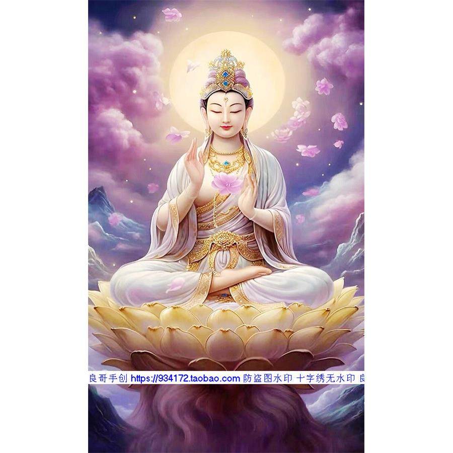 线绣 满绣印花印布包邮 观音菩萨十字绣 坐莲观世音,居家布艺,十字绣套件,淘宝优惠券,粉丝福利购,淘宝优惠卷