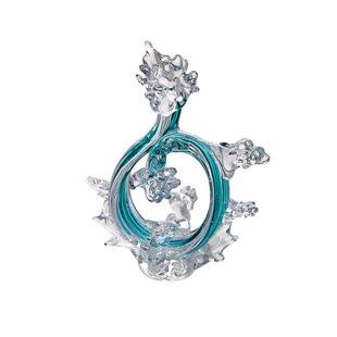 琉璃抽象艺术浪花摆件财源滚滚现代轻奢客厅玄关电视柜酒柜装饰品