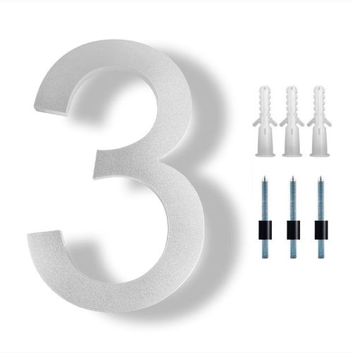 创旭8英寸亚克力半穿孔银色别墅庭院楼层数字门牌号