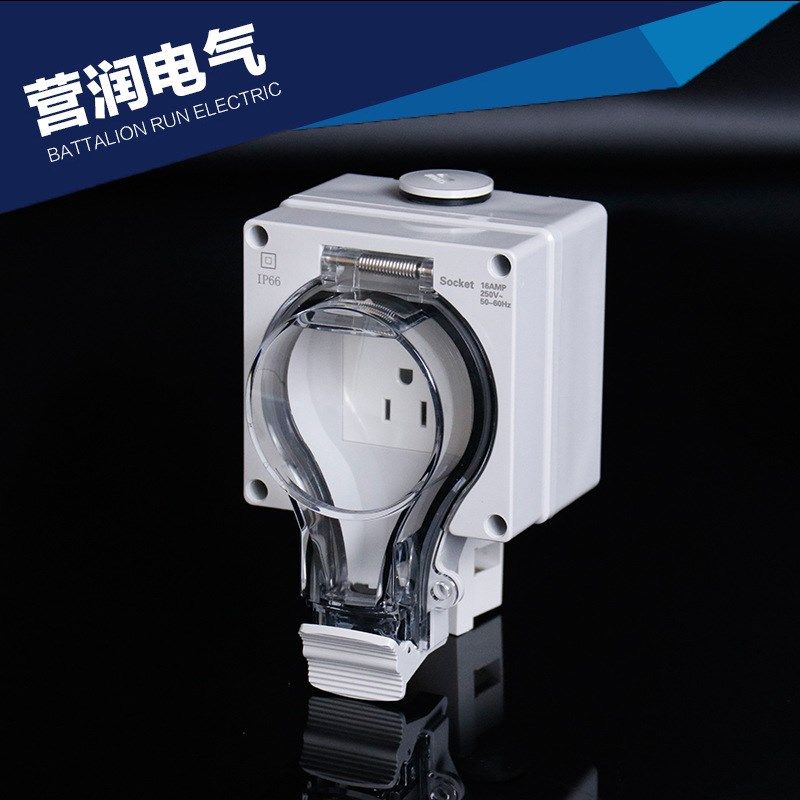 厂家直供 新款美式16A防水插座工业插座 户外汽车充电插座