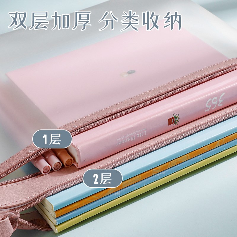 产检资料档案收纳袋透明拉链式文件袋证件孕妇孕期检查A4双层病历