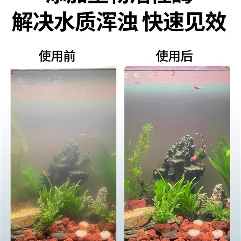 硝化细菌鱼缸用净水剂养鱼水质稳定剂水族鱼药消毒鱼用消化活菌液