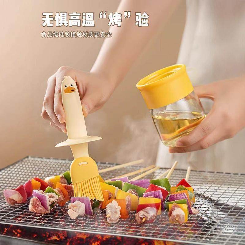 油刷家用耐高温油瓶玻璃一体食品级厨房烙饼烘焙烧烤矽胶刷油刷子,厨房/烹饪用具,烧烤刷,淘宝优惠券,粉丝福利购,淘宝优惠卷