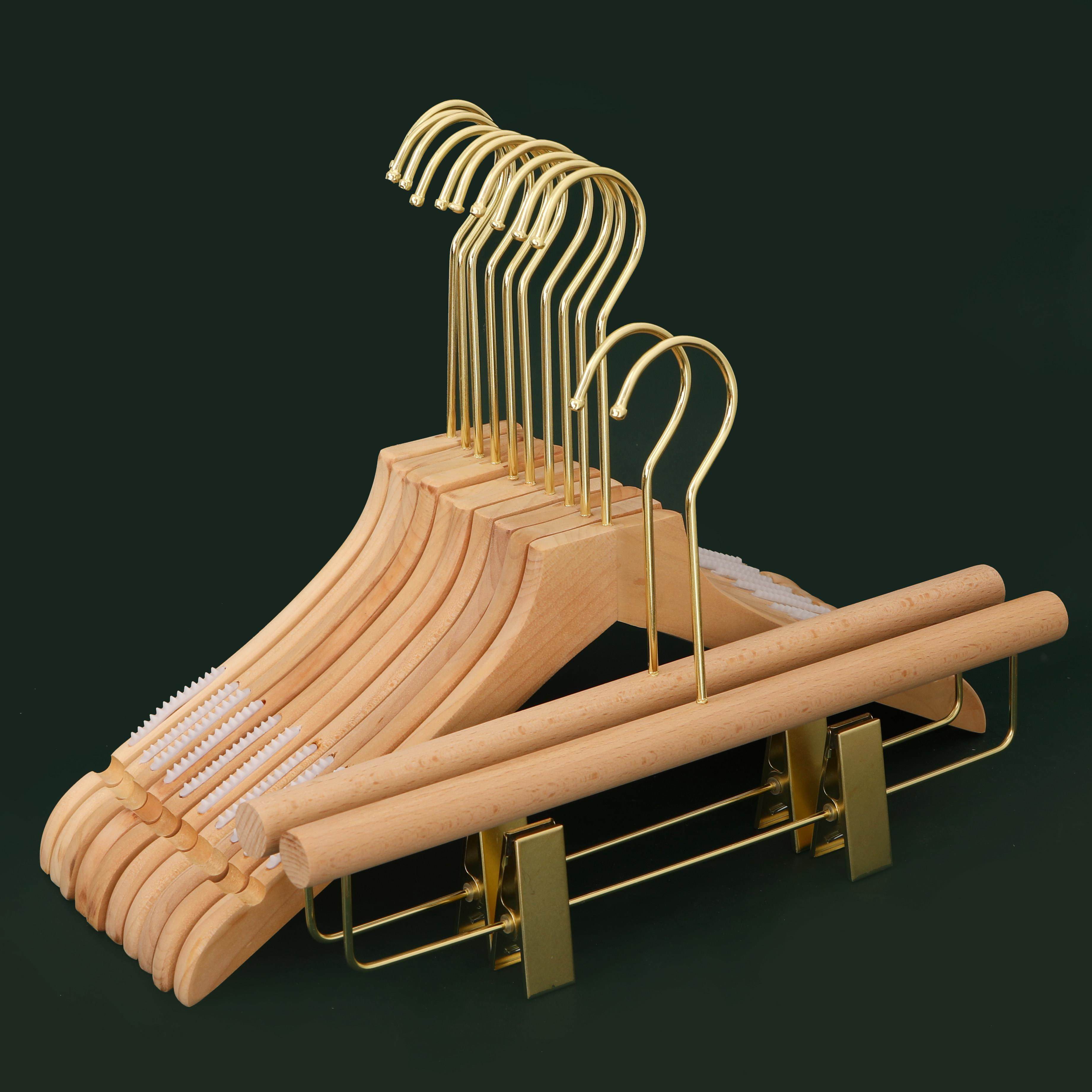 服装店木制挂衣女衣架裤子专用防滑无缝挂衣木色拍摄婚纱衣架,收纳整理,木质衣架,淘宝优惠券,粉丝福利购,淘宝优惠卷