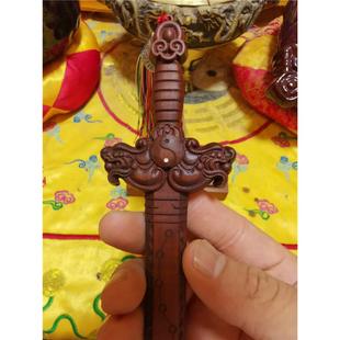 雷击枣木剑挂件袖珍枣木七星剑太极五雷枣木剑随身便携带枣木剑