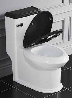 MEIYE新欧式覆古虹吸马桶一体式 黑色家用化妆室创意法式风坐便器