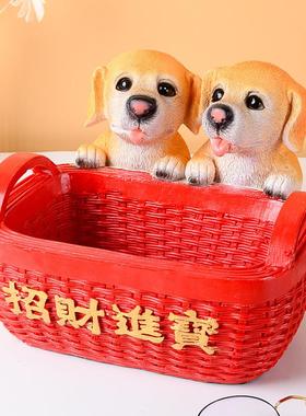 特大号狗狗收纳摆件客厅玄关茶几电视柜装饰轻奢高档进门口放钥匙