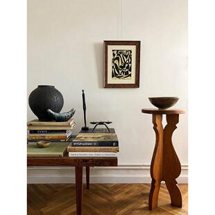 形上实木花架底座沙发边几落地置物架花几角几装饰摆件花盘增高架