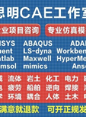 ANSYS代做Abaqus/Fluent/Adams/CFD仿真模拟lsdyna/CAE有限元分析
