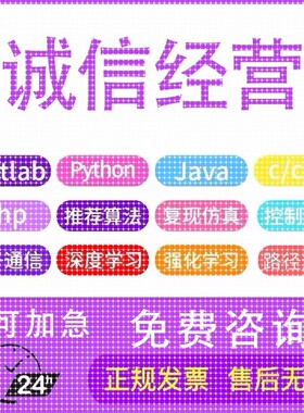 matlab程序代编图像信号处理算法python深度机器学习神经网络优化
