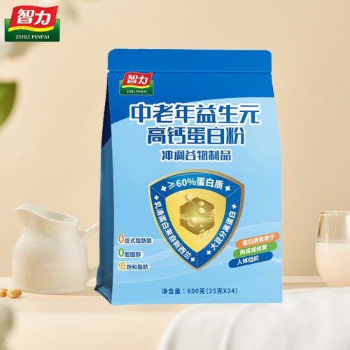 智力中老年益生元高钙蛋白粉600g