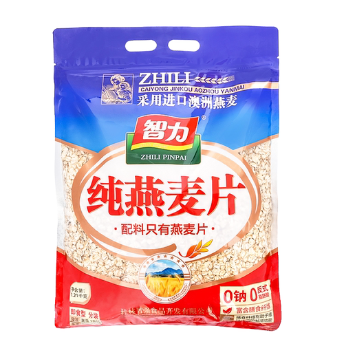 智力纯燕麦片原味无蔗糖即食代餐
