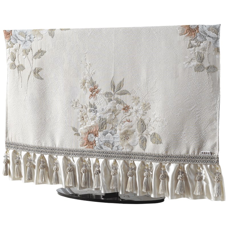 欧式显示器布艺液晶n电视机防尘罩挂式可用电视套子50寸大号新款