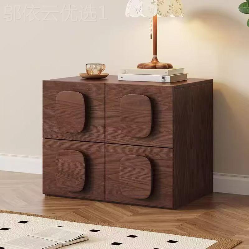 中古风DJX实木斗柜储物柜家合用客厅组电卡视卧室床头柜抽柜屉柜
