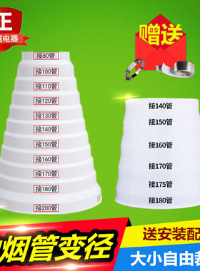 铝箔管道变径圈140-150-160-170-180墙洞烟管 大小头异型转换接头