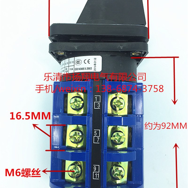 双电源正反转倒顺63A万能转换开关LW39 LW28 LW26-63 D303 0723/3