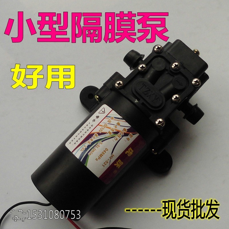 隔膜微型小泵农用电动喷雾器水泵12V自吸泵高压洗车泵轿车抽机油
