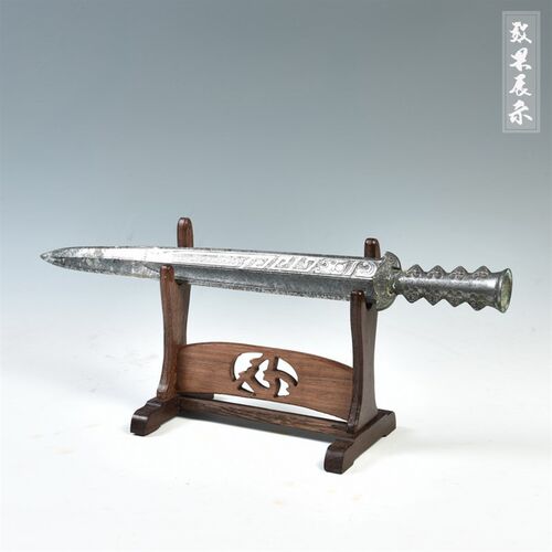 实木工艺品鸡翅木双层刀架宝剑架实木武士刀展示架牛角座架子摆件