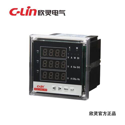 欣灵多功能仪表HCD194E-9S4三相2S4电流压功率电能8S4一体方形7S2