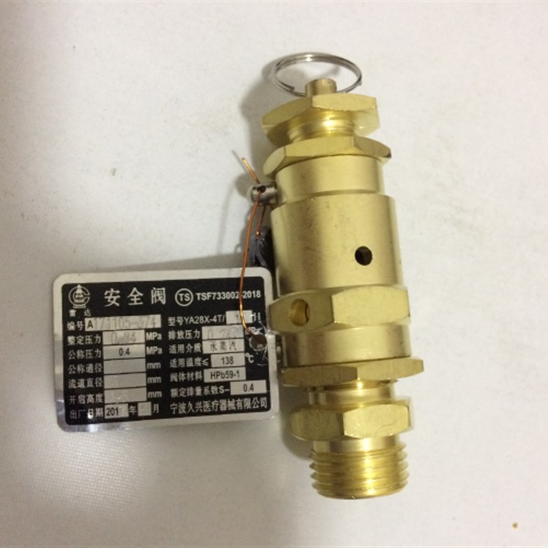 宁波久兴安全阀全启式0.24MPA上海博迅立式压力蒸汽灭菌器配件