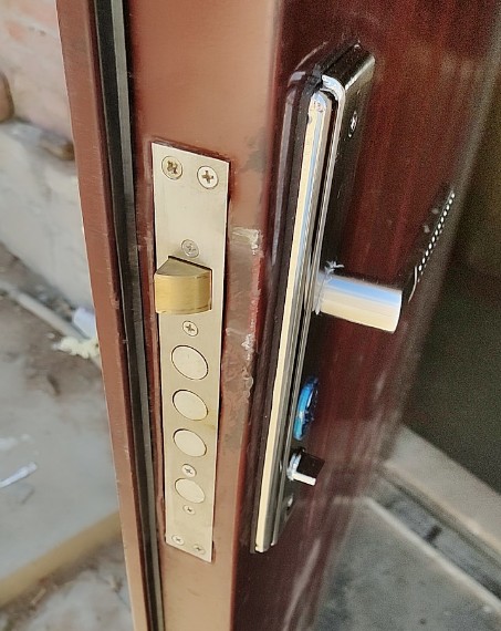 门锁防盗门拉手套装铜锁心锁体加厚把手通用型大门入户门锁家用