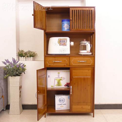 A柜10L楠竹门柜子储物118柜厨房置物架收纳架收柜纳餐边柜置物带