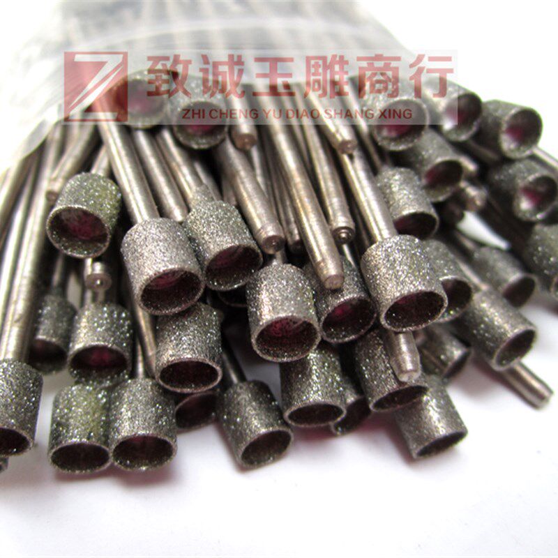 吸眼针 套筒 雕刻工具 吸圈圈用 金刚石磨头 翡翠磨针 100支/包