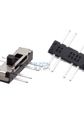 博众SSB05A620拨动开关双排8脚3档手柄2mm小微型电源滑动档位贴片