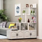 简约现代花客厅隔断柜入门子玄关客OEG置物架厅架落地式 酒柜家用