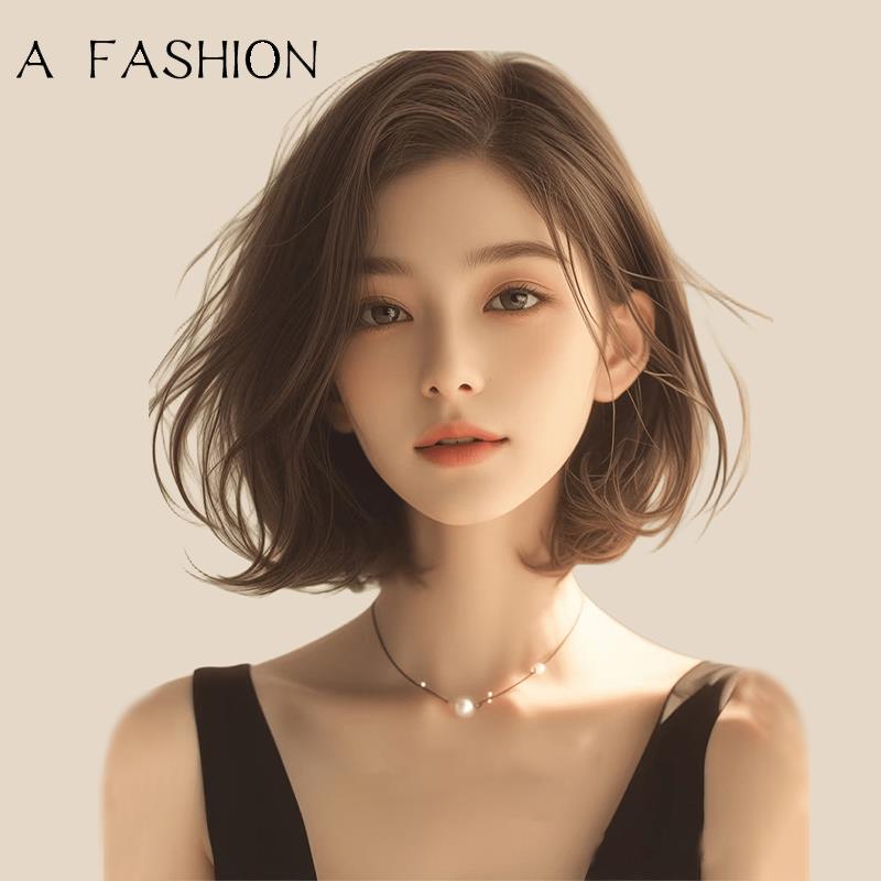 假发全头套女真人发丝气质甜美短卷发夏天薄款自然无痕隐形假发套