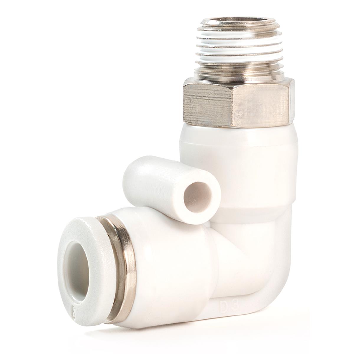 气动白色气管快速接头PL8-02铜螺纹弯头6-M5 4-01快插12-03 10-04