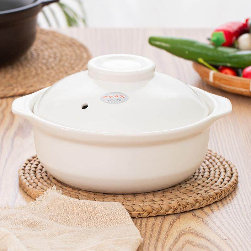 金华锂瓷JH炖锅家用干烧不裂大容量深锅耐高温陶瓷砂锅可打标沙锅