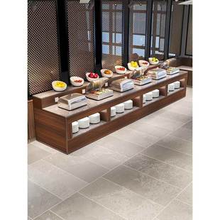 简约靠自助餐台水果墙甜台牛饭排店菜品摆ZR台食堂学校品布菲炉餐