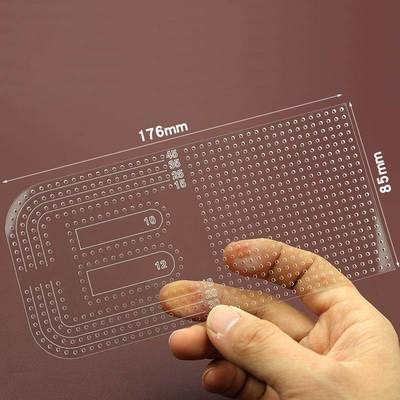 斩算位尺透明亚克3、.4、3.38、3SAH85间距力斩孔位计圆直角预设