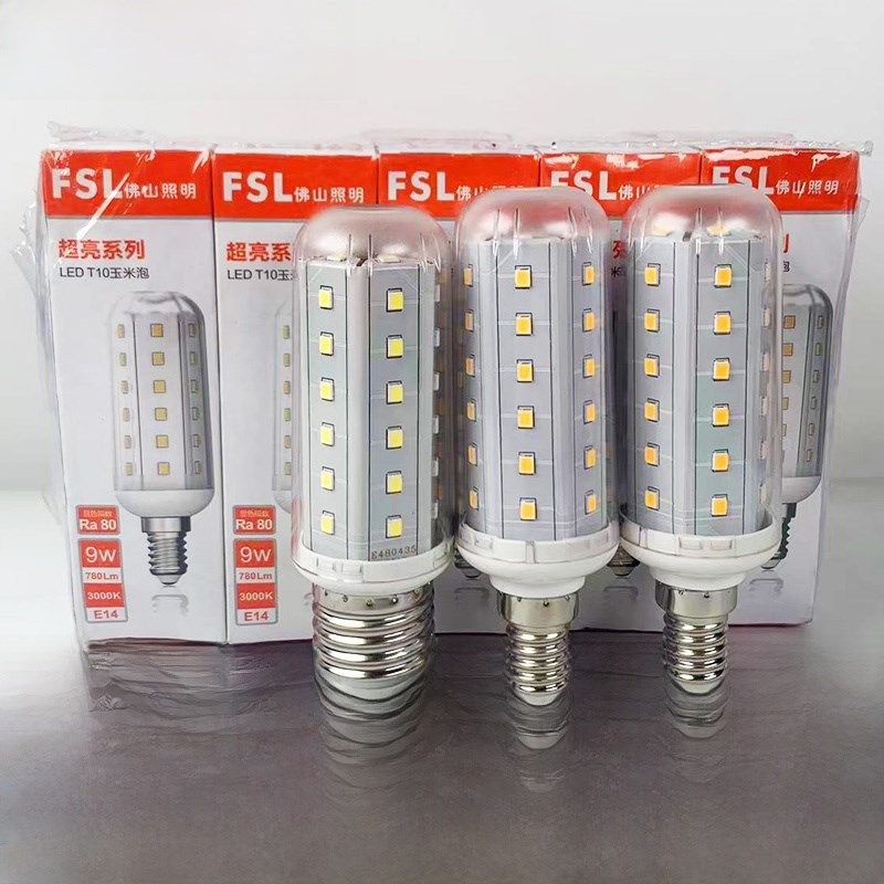 佛山照明Led玉米灯E27E14螺旋5.5W6.5W蜡烛头泡沫客厅吊灯超亮光