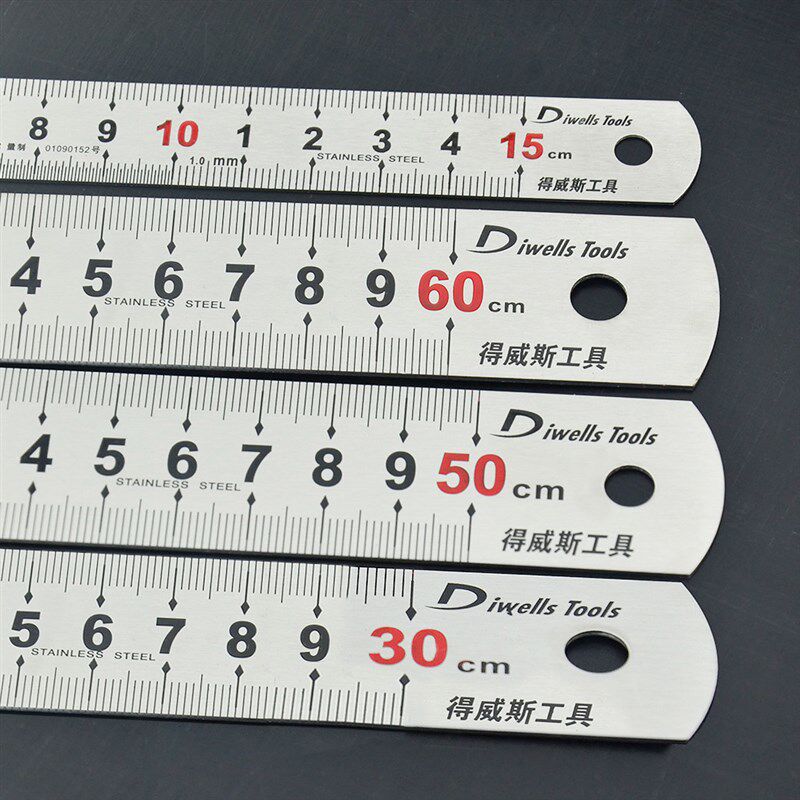 得威斯钢直尺子 不锈钢制尺子 30cm钢直尺 30厘米钢尺50公分钢尺