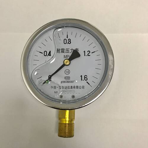 雷尔达仪表 耐震压力表 YN-100 1.6mpa m20x1.5 直径100mm 1.6级