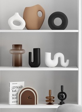 美拉德色系电视柜酒柜餐边柜高级感摆件小户型玻璃柜大平层陈设品