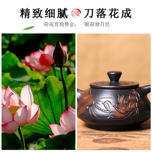 一壶云南建水紫陶茶壶家用紫砂壶陶瓷单壶功夫茶具浮雕手工紫陶壶
