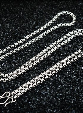 钛钢项链男女 泰国三挂佛牌链 无吊坠裸链加长款单链子70 80 90CM
