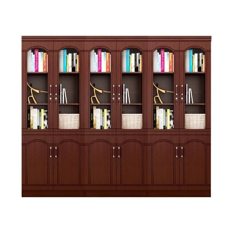 办公文件柜木质办公室资料档案柜带玻璃书柜带锁家用收纳储物柜子