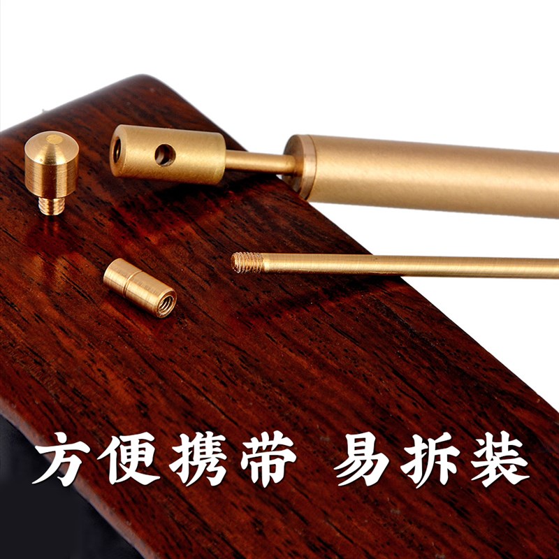 铜寻龙尺高精度杨公磁场水脉仪折叠辅助罗盘一对探测棒仗